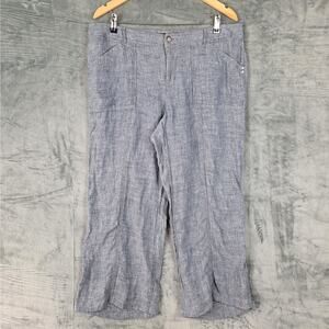 Womens Pants‎ 14 Vintage Linen Coastal Beachy Wide Leg Vacation Resort Lagenlook